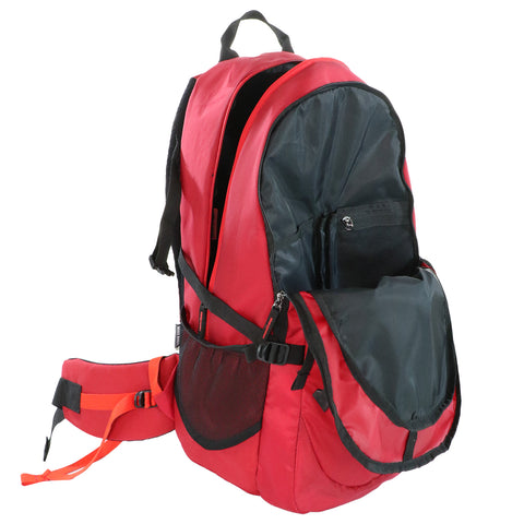Image of Mike Enticer Trekking Backpack - Red Black with Black Zip