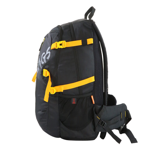 Image of Mike Enticer Trekking Backpack - Black Bag with Yellow Zip
