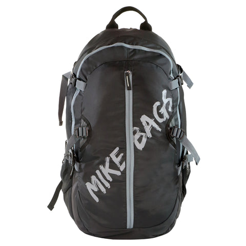 Image of Mike Enticer Trekking Backpack - Black Bag with Grey Zip
