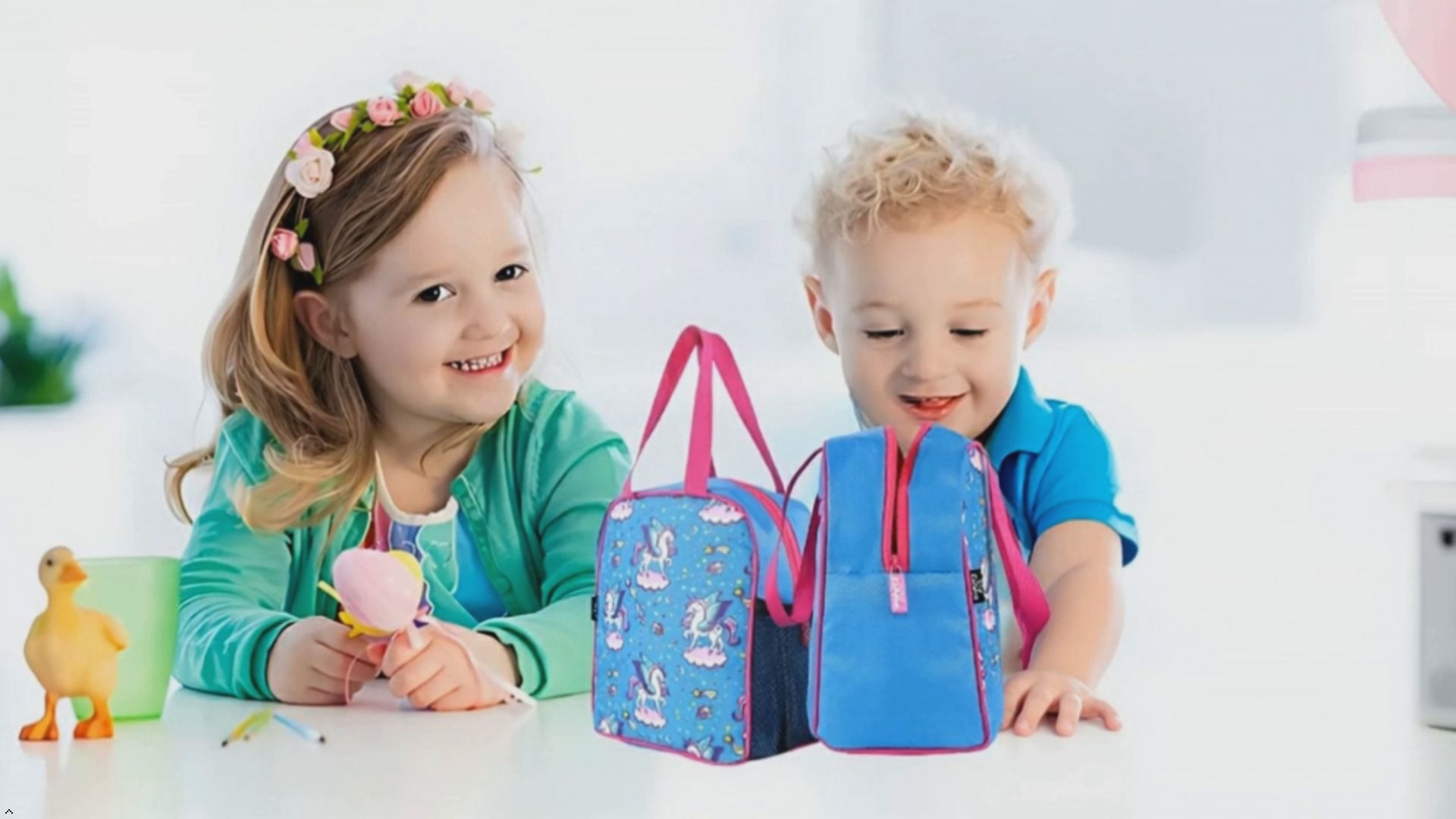 Joy Lunch Bag - Unicorn Theme - Blue
