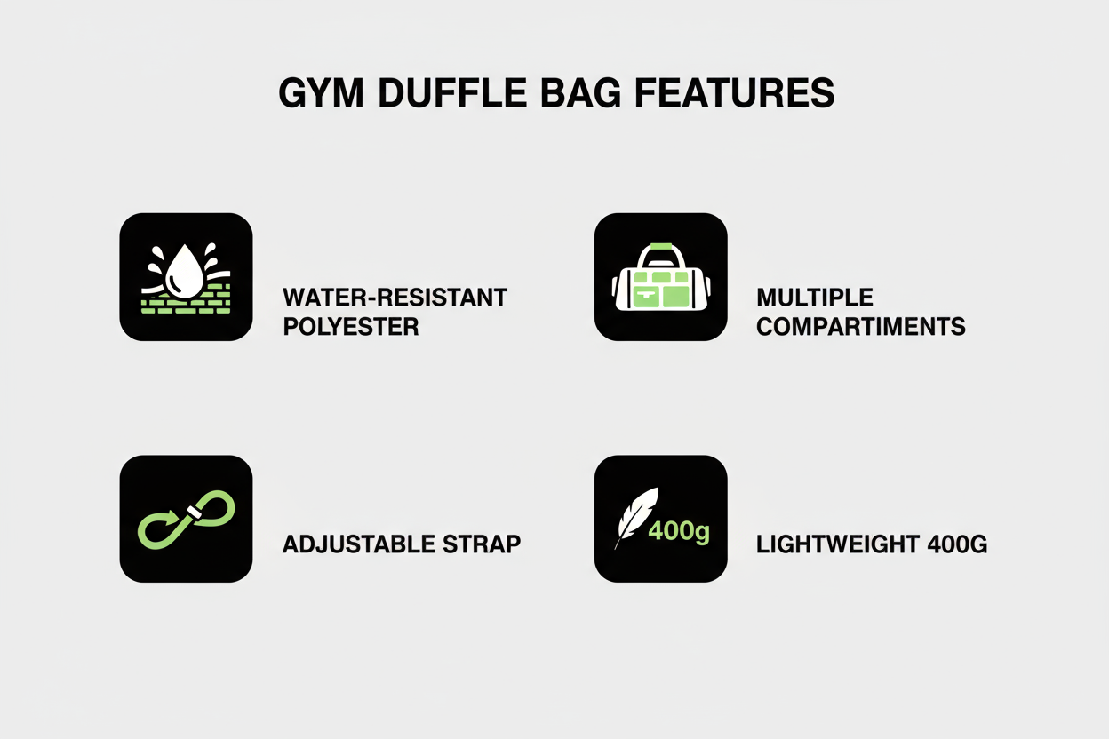Fit Gear Gym Duffle with Shoe Compartment – Green