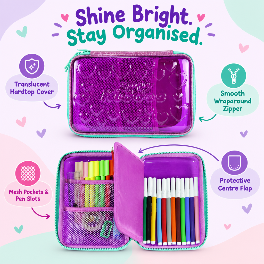 PVC Pencil Case - Purple