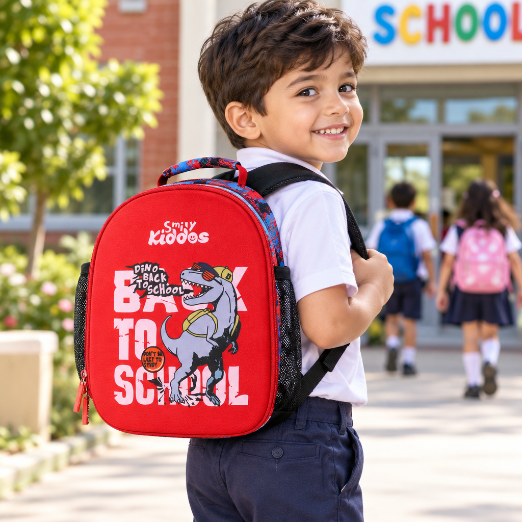 EVA Preschool Backpack - Dino Theme - Red