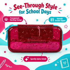 PVC Small Pencil Case - Pink