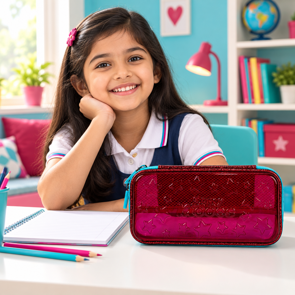 PVC Small Pencil Case - Pink