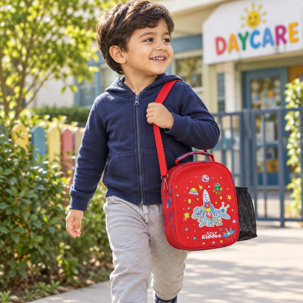 Hardtop Eva Lunch Bag - Space Theme - Red