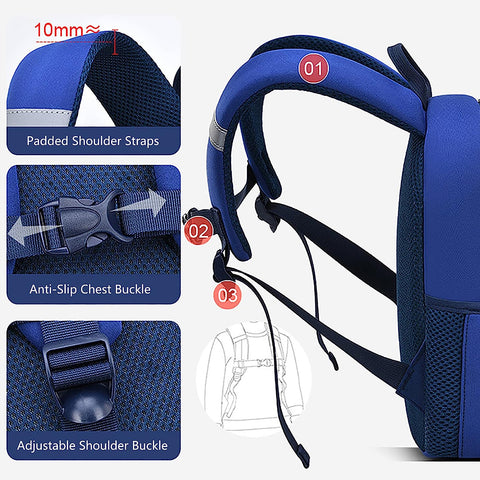 Image of Smily Kiddos Go out Backpack - Space Theme Blue
