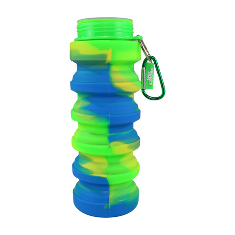 Image of Smily Kiddos Silicone Expandable & Foldable Water Bottle Green