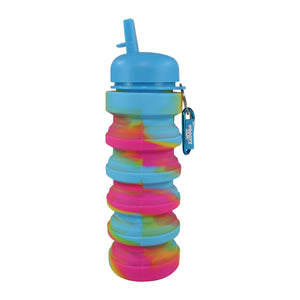 Smily Kiddos Silicone Expandable & Foldable Water Bottle Light Blue
