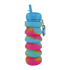 Smily Kiddos Silicone Expandable & Foldable Water Bottle Light Blue