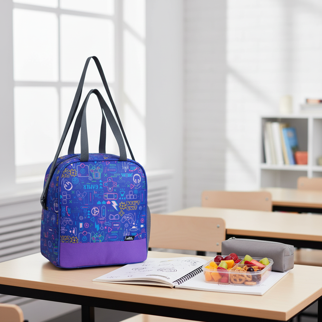 Joy Lunch Bag Senior – Arcade Fuel Theme | Purple