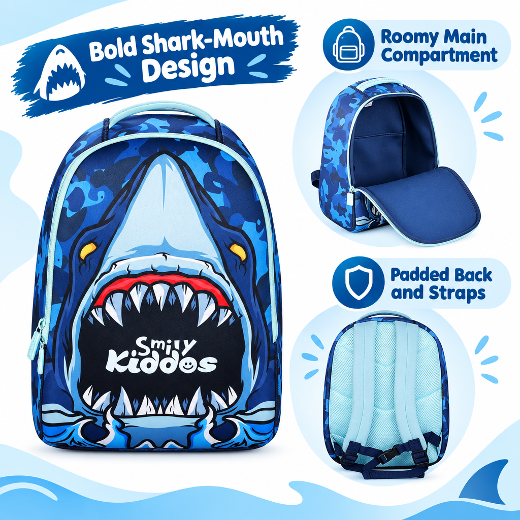 Ocean Adventure Shark Neoprene Junior Backpack – Blue