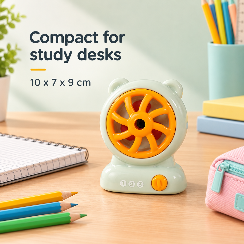 Smily Kiddos Fan Sharpener — Teal Blue