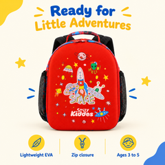 EVA Preschool Backpack - Space Theme - Red
