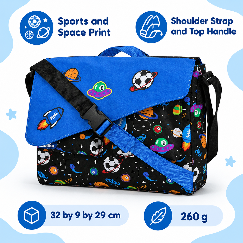 Fancy Shoulder Bag - Black & Blue