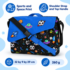 Fancy Shoulder Bag - Black & Blue