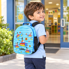 EVA Preschool Backpack – Submarine Theme - Light Blue
