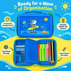 Smily Kiddos Scented Hardtop Pencil Box for Kids Blue