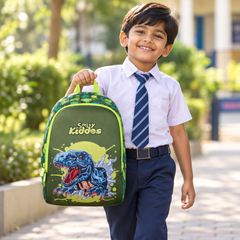 Roaring Dino Neoprene Junior Backpack – Green