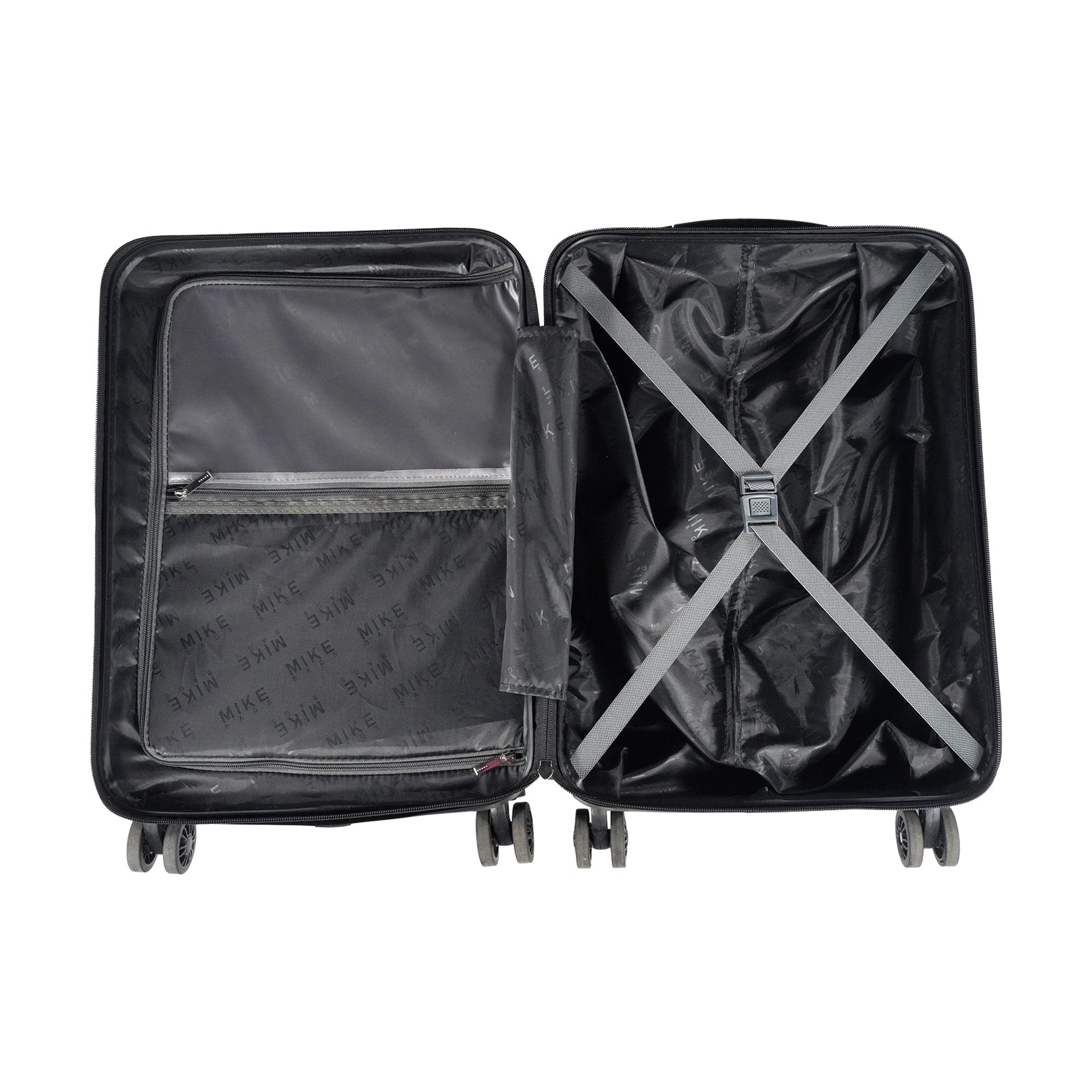 Mike Nova Hard Case Trolley Bag – Sleek Silver(39 Litres)