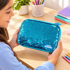 Bling Pencil Case - Ice Cream - Blue