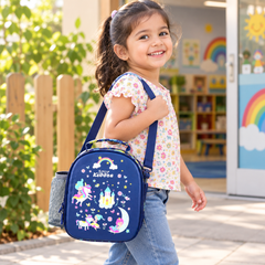 Hardtop Eva Lunch Bag - Unicorn Theme - Blue