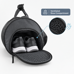 Mike Dual Tone Pro Gym Bag with Shoe Compartment – Grey
