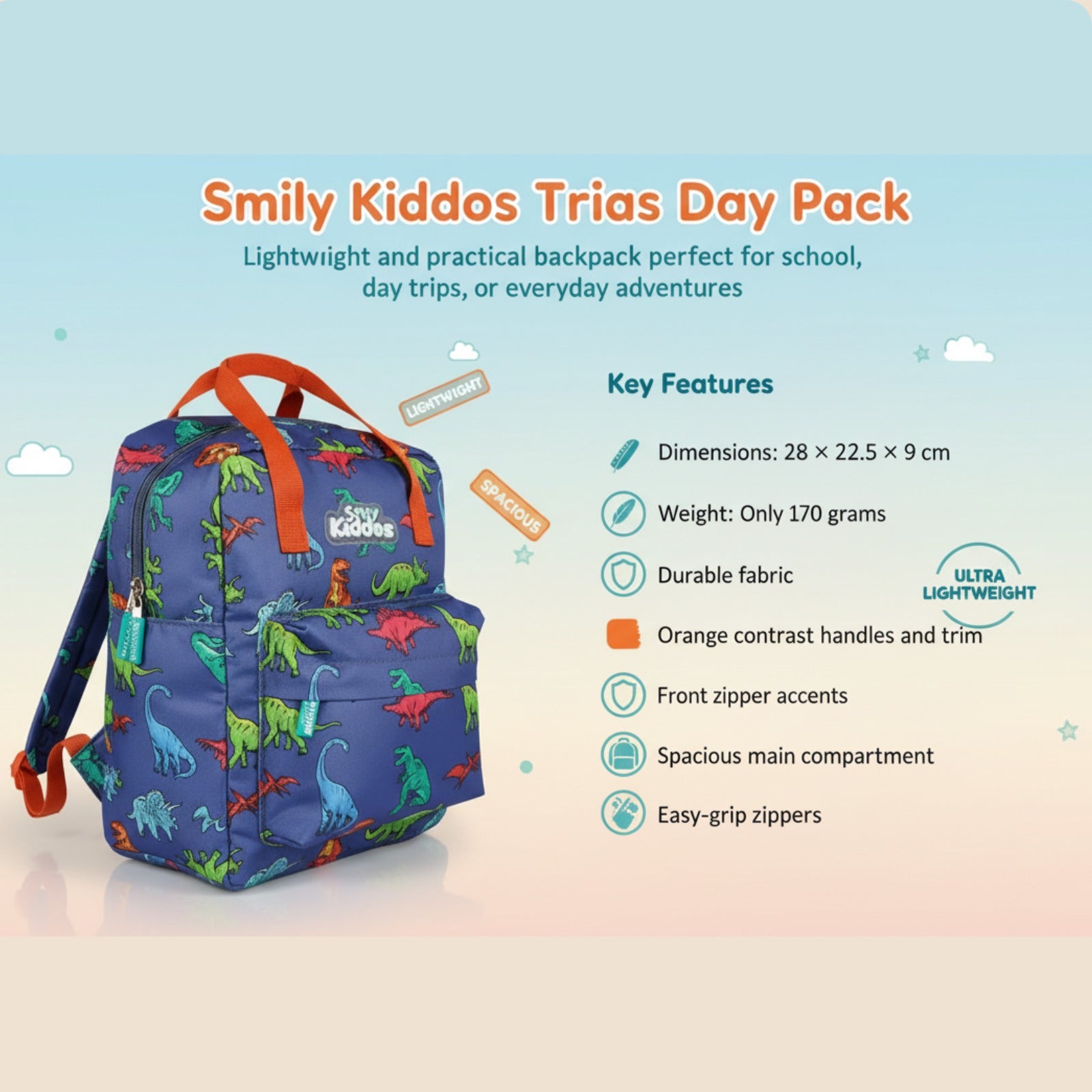 Smily Kiddos Trias Day Pack - Blue