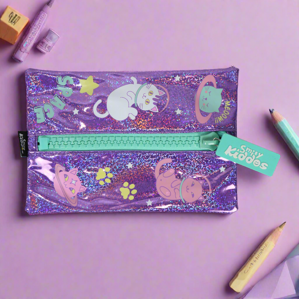 Transparent Unicorn Pencil Case Big Zipper | ChildAngle, Purple