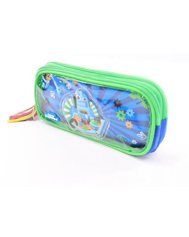 Image of Smily Kiddos Fancy Transparent Pencil Case Blue