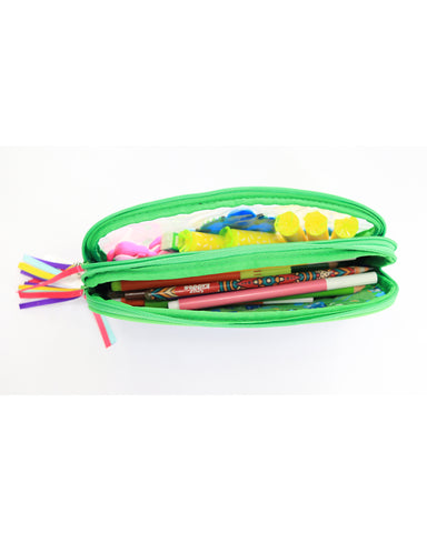 Image of Fancy Transparent Pencil Case Blue