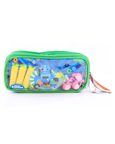 Image of Smily Kiddos Fancy Transparent Pencil Case Blue