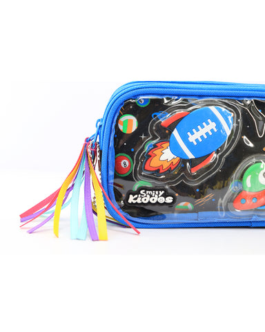 Image of Fancy Transparent Pencil Case Black