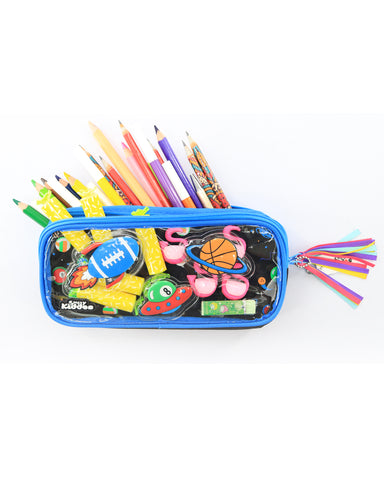 Image of Fancy Transparent Pencil Case Black