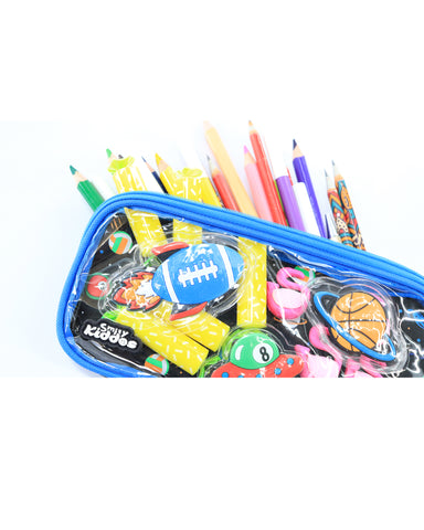 Image of Fancy Transparent Pencil Case Black