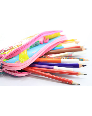 Image of Fancy Transparent Pencil Case Light Blue