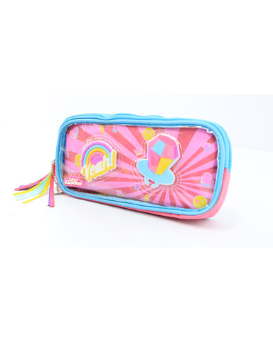 Image of Fancy Transparent Pencil Case Pink