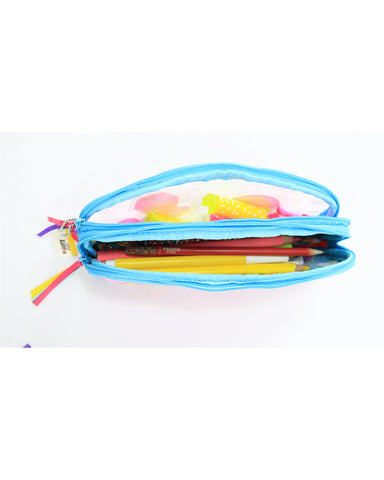 Image of Smily Kiddos Fancy Transparent Pencil Case Light Blue