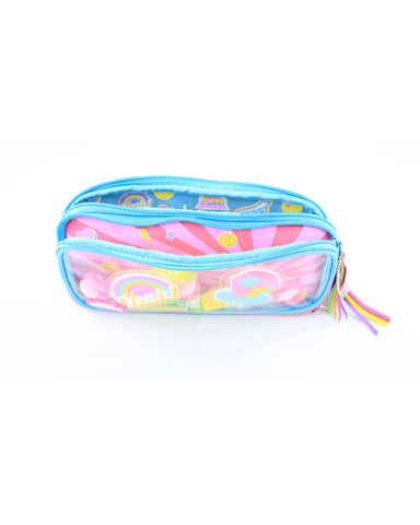 Image of Smily Kiddos Fancy Transparent Pencil Case Pink