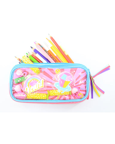 Image of Smily Kiddos Fancy Transparent Pencil Case Pink