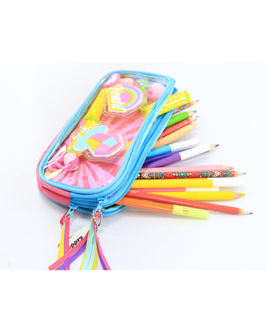 Image of Fancy Transparent Pencil Case Pink