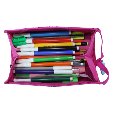 Image of Smily Tray Pencil Case Fun Theme Pink