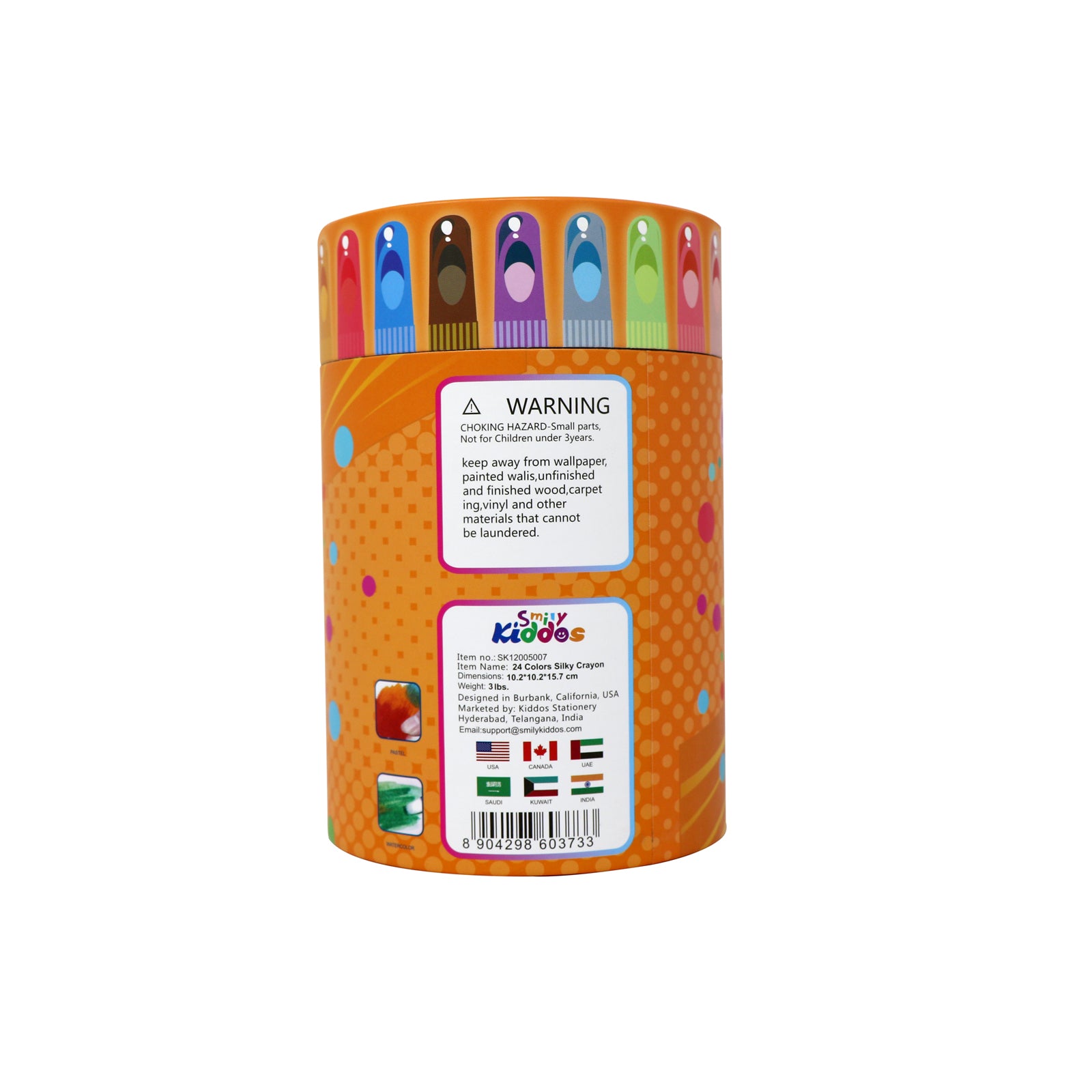 Smily Kiddos 24 Colours Silky Crayon