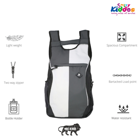 Image of Mike Multi purpose Laptop Backpack - White & Grey