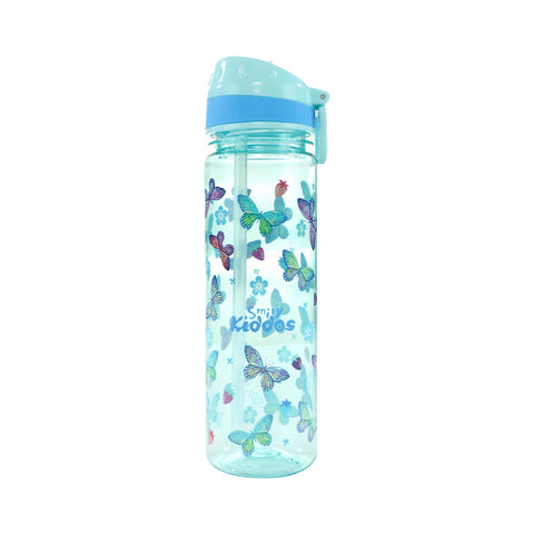 Image of Smily Kiddos Straight Water Bottle With Flip Top Nozzle Butterfly