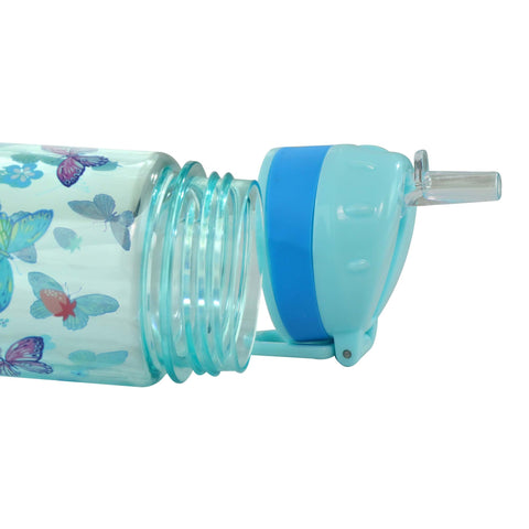 Image of Smily Kiddos Straight Water Bottle With Flip Top Nozzle Butterfly