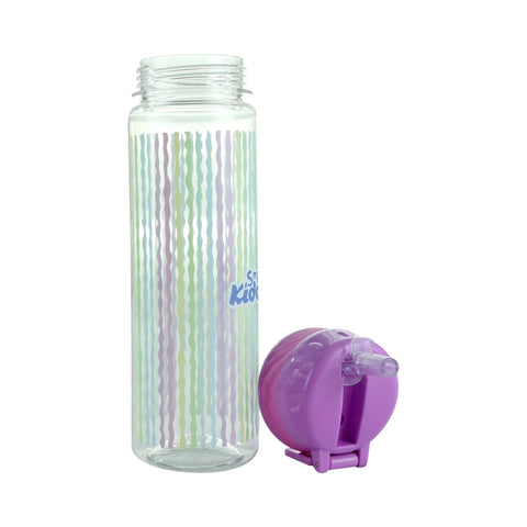 Image of Smily Kiddos Straight Water Bottle With Flip Top Nozzle Ribbon Theme