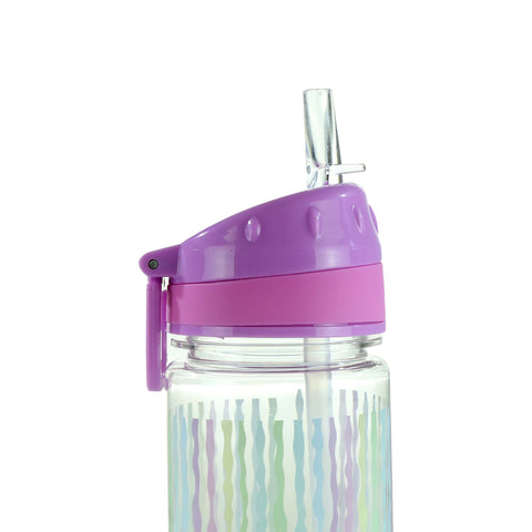 Image of Smily Kiddos Straight Water Bottle With Flip Top Nozzle Ribbon Theme