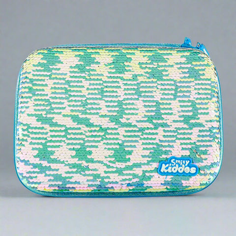 Image of Smily kiddos Bling pencil case Rain Bow unicorn Light Blue