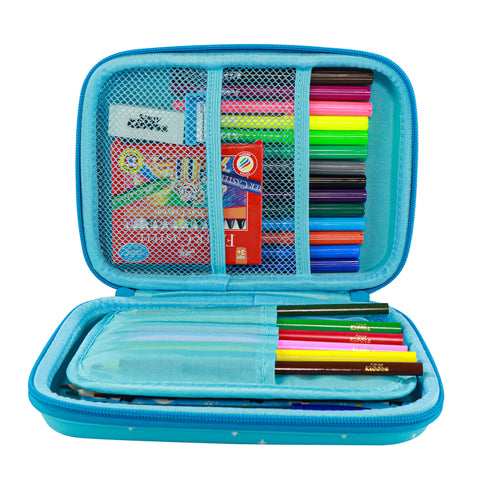 Image of Smily kiddos Bling pencil case Rain Bow unicorn Light Blue